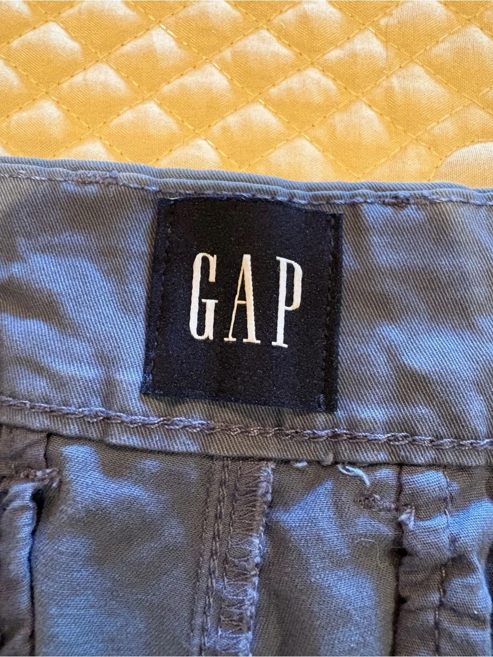 Gap women’s blue cotton chino shorts relaxed girlfriend blue size 10